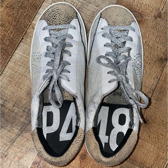 P448 John Naicut/Ocelot Sneaker Iridescent Low Top - Picture 6 of 10